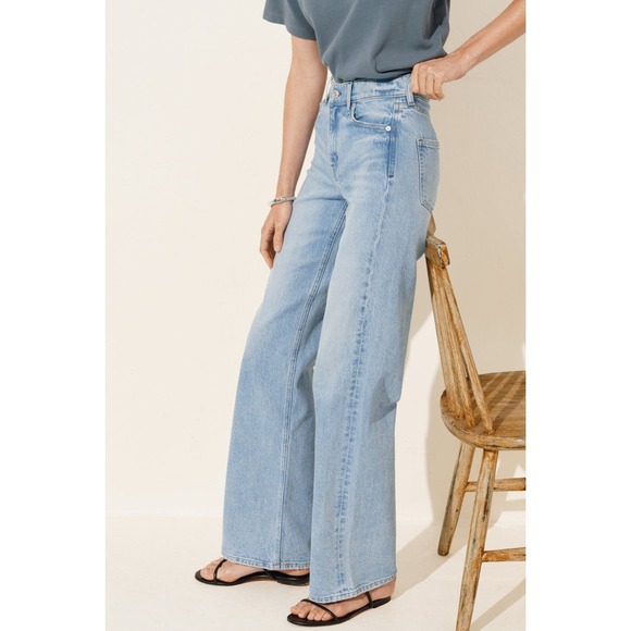 AYR jeans size 34 L The Secret Sauce comfort stretch wide leg Hero Baby wash - Picture 2 of 7